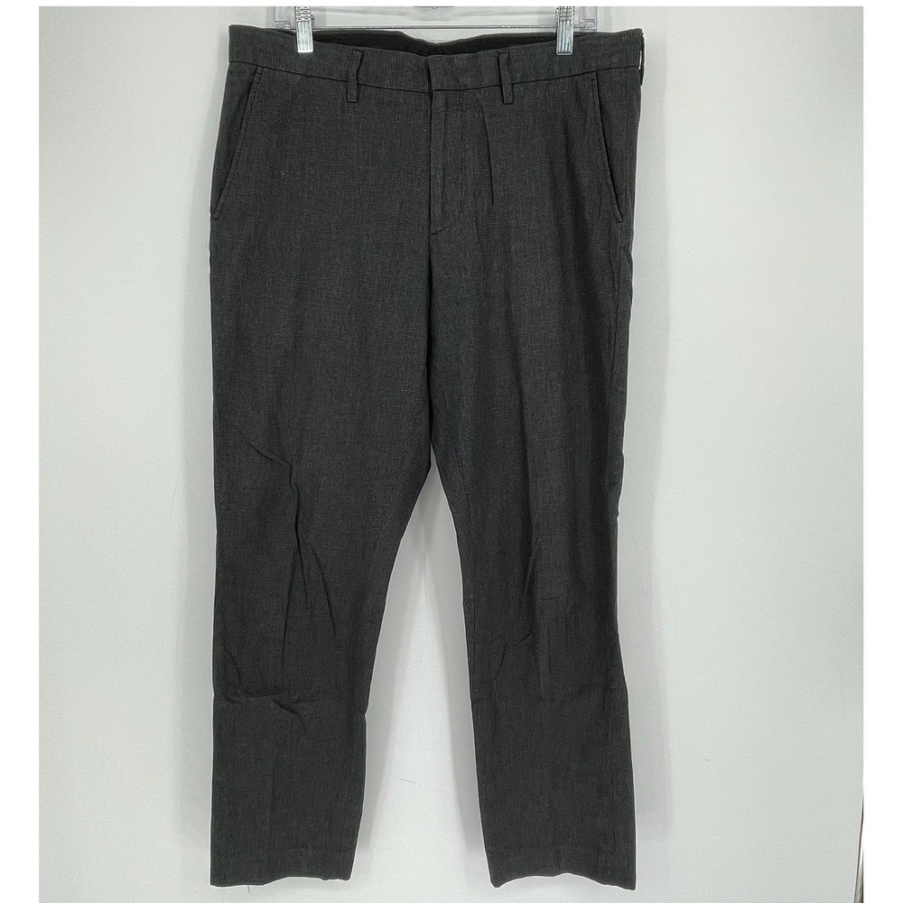 J.Crew Men's Gray Slim Bedford Houndstooth Smart Casual‎ Chino Pants Size 34x32